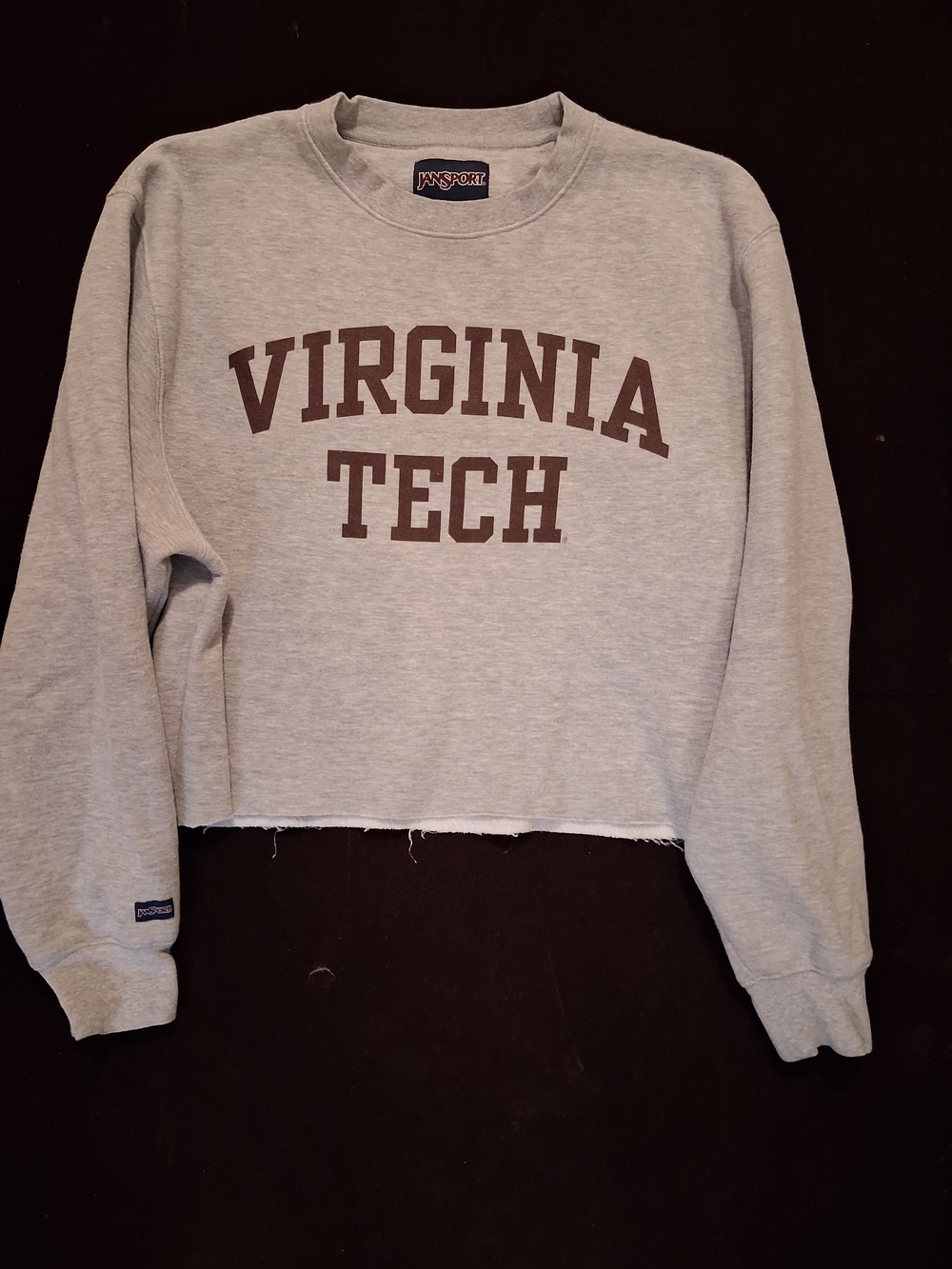 Virginia Tech Cropped Gray Sweatshirt by JanSport